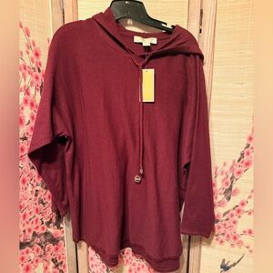 Michael Kors Merlot  Hooded Sweater NWT